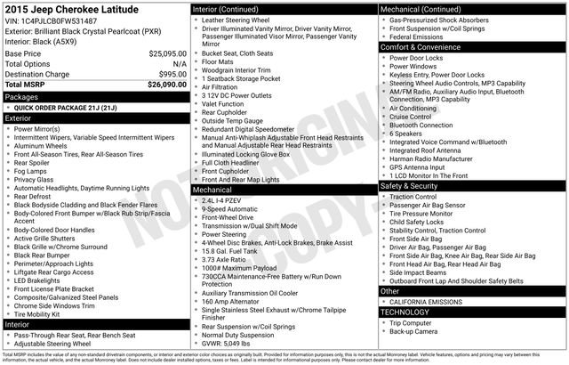Used 2015 Jeep Cherokee Latitude FWD image 27