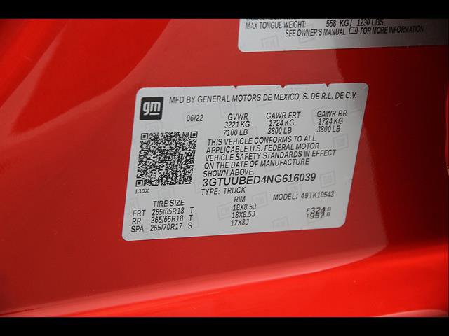 Used 2022 GMC Sierra 1500 SLE w/ X31 Off-Road Package AWD/4WD image 23
