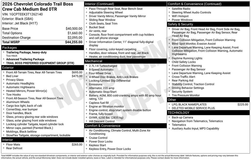 New 2026 Chevrolet Colorado Trail Boss AWD/4WD image 10