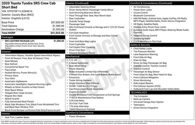 Used 2020 Toyota Tundra SR5 w/ SR5 Leather Package image 30