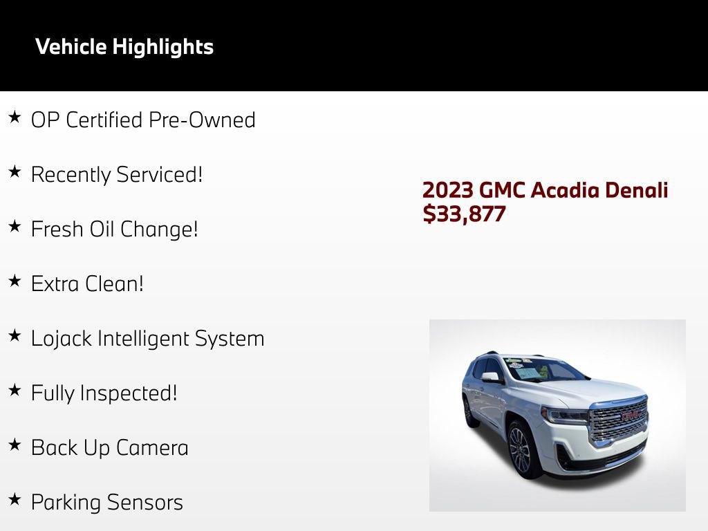 Used 2023 GMC Acadia Denali AWD/4WD image 2