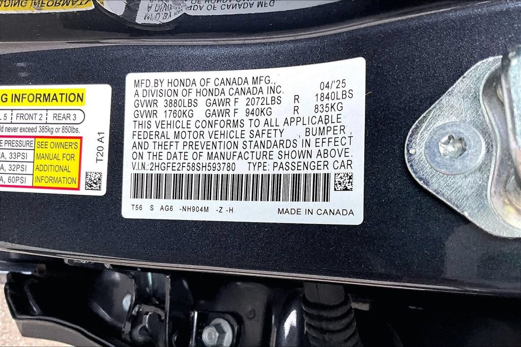 Used 2025 Honda Civic Sport image 16