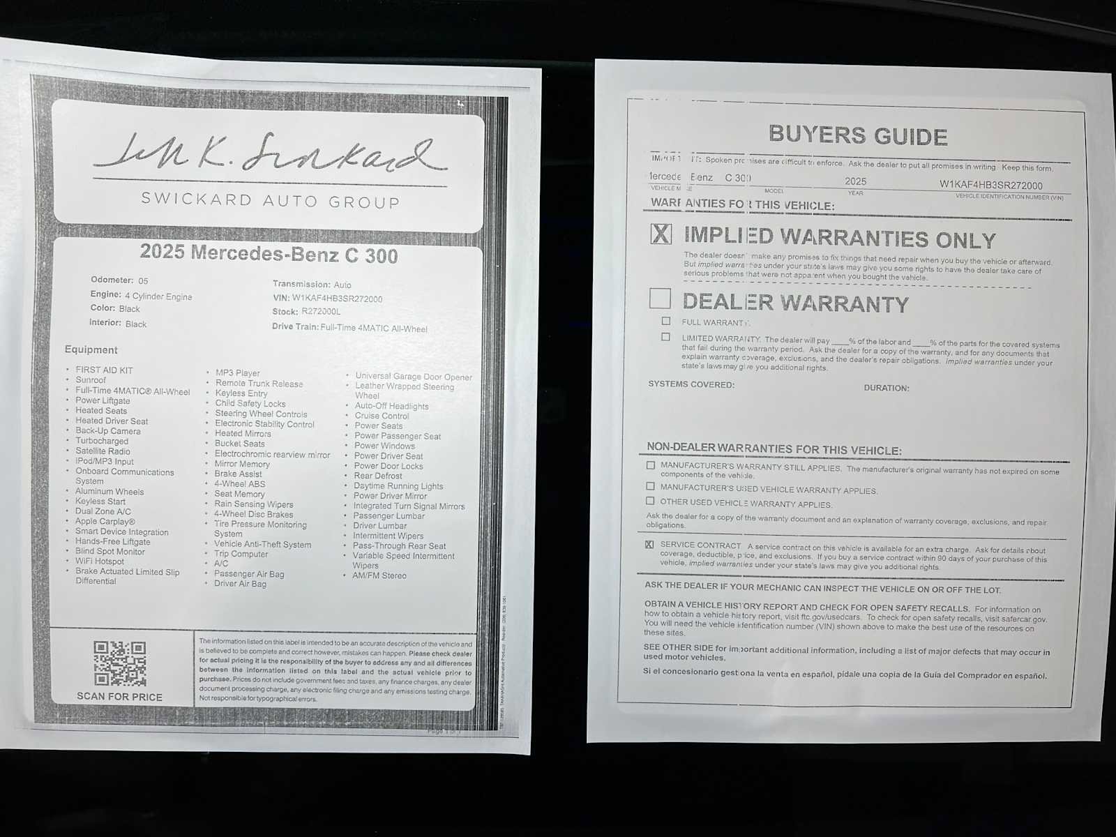 Used 2025 Mercedes-Benz C 300 4MATIC Sedan image 42