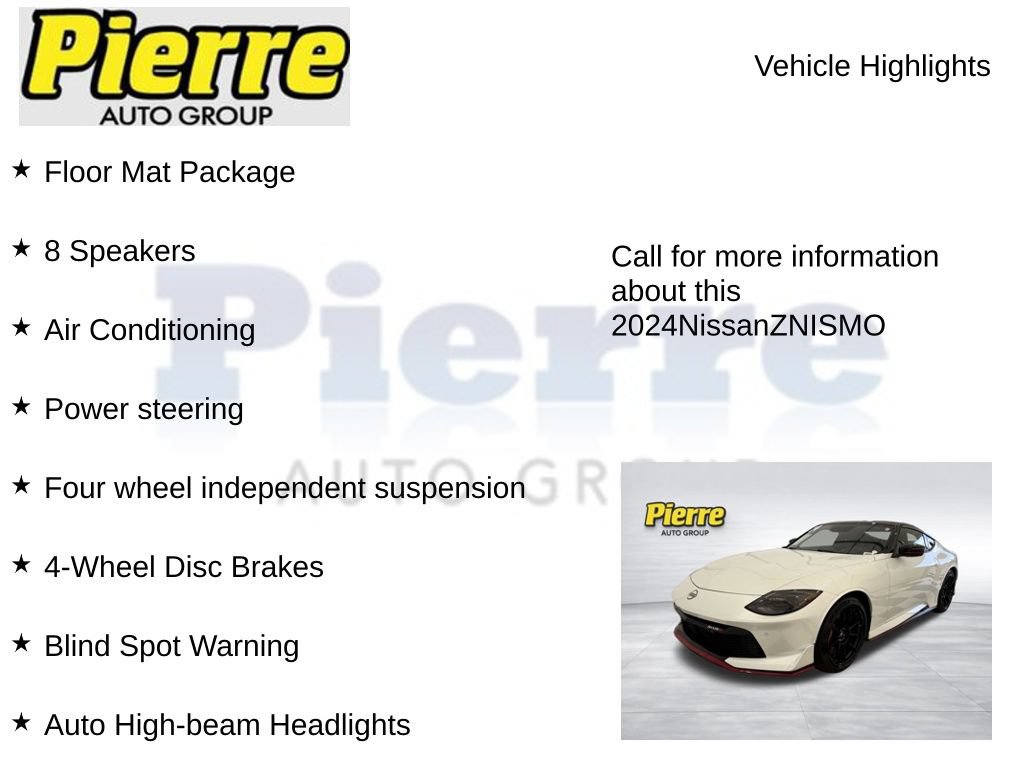 Used 2024 Nissan Z NISMO w/ Floor Mat Package RWD image 15