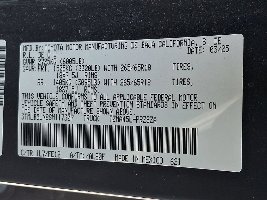 Certified 2025 Toyota Tacoma TRD Sport AWD/4WD image 25