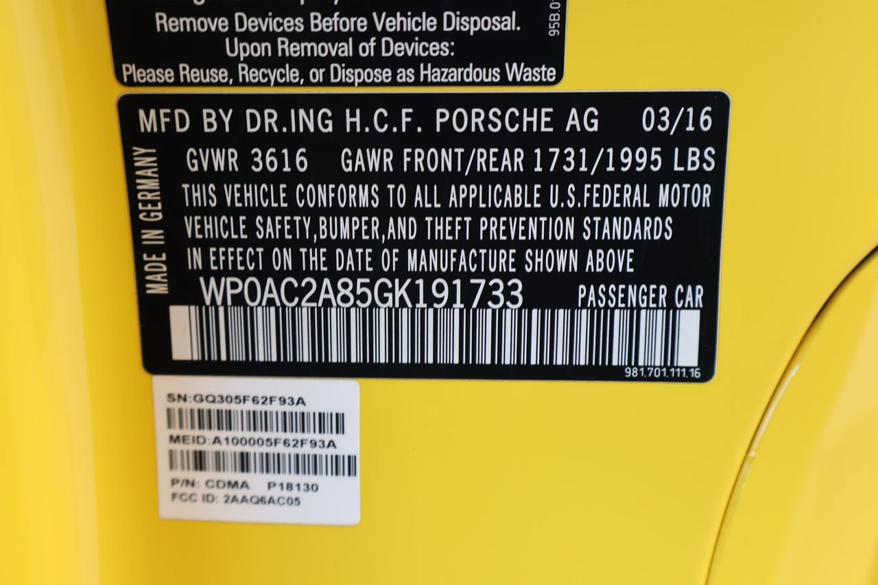 Used 2016 Porsche Cayman GT4 RWD image 22