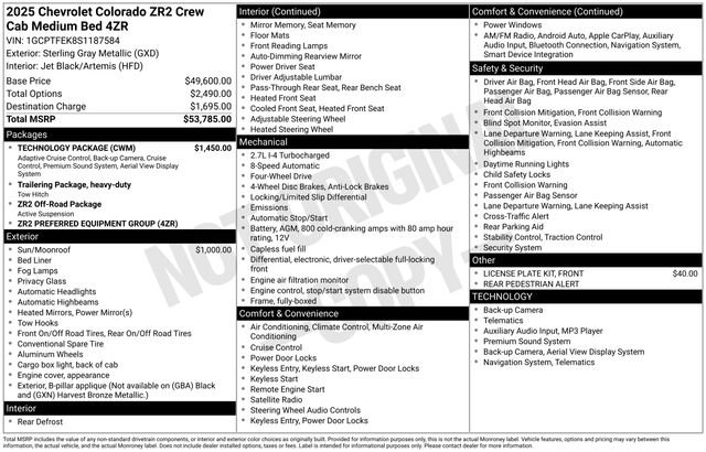 Used 2025 Chevrolet Colorado ZR2 w/ Technology Package image 28