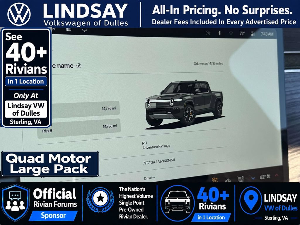 Used 2022 Rivian R1T Adventure AWD/4WD image 21
