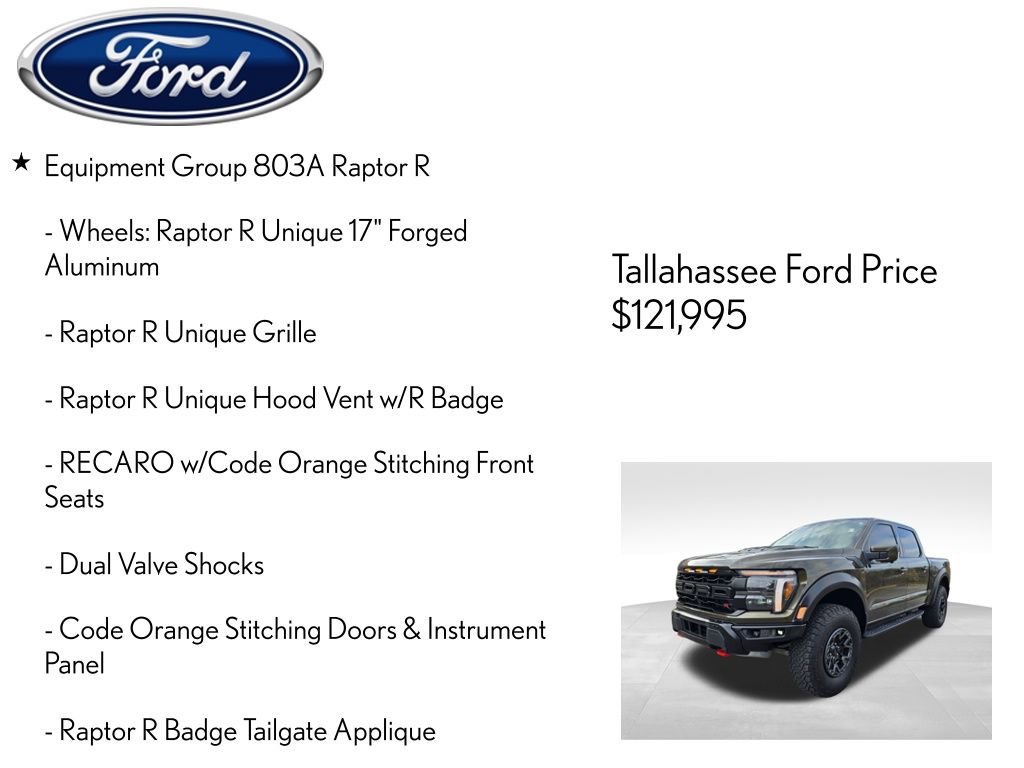 Certified 2024 Ford F150 Raptor w/ Equipment Group 803A Raptor R image 9