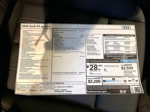 New 2026 Audi A3 2.0T Premium AWD/4WD image 11