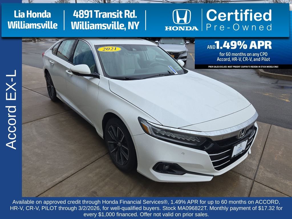 Used 2021 Honda Accord EX-L