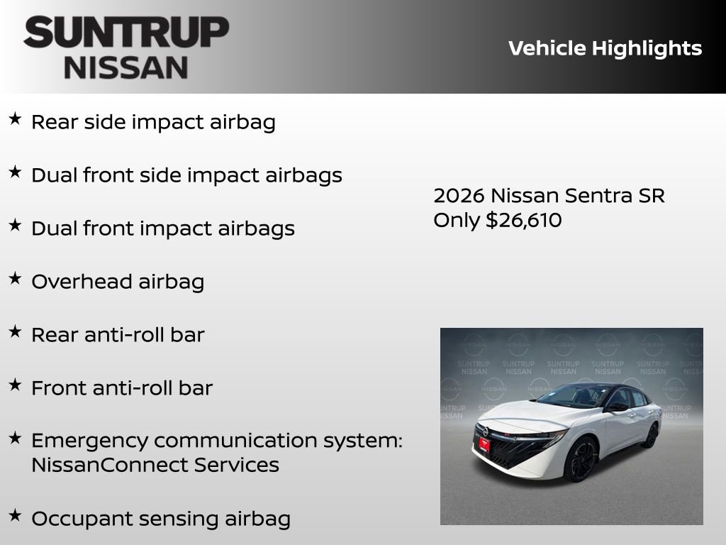 New 2026 Nissan Sentra SR FWD image 16