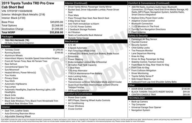 Used 2019 Toyota Tundra TRD Pro image 11
