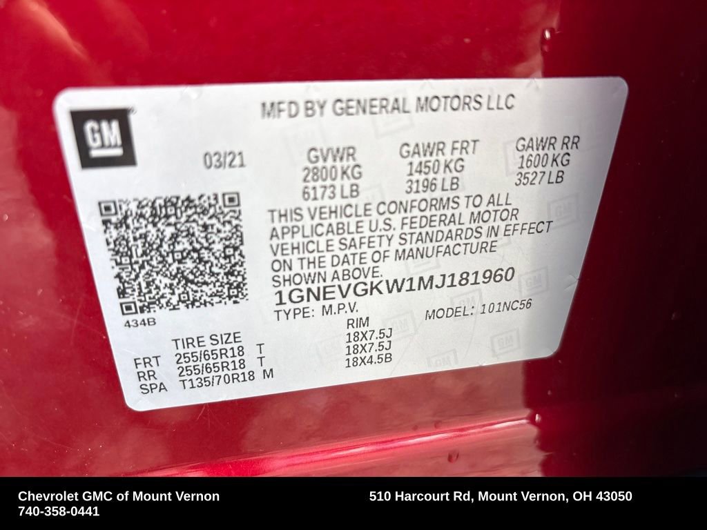 Used 2021 Chevrolet Traverse LT image 31