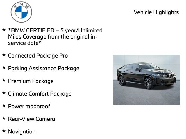 Certified 2025 BMW X6 xDrive40i AWD/4WD image 10