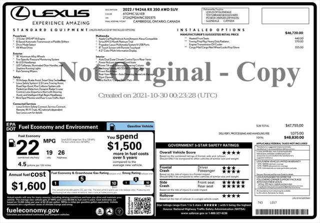 Used 2022 Lexus RX 350 AWD w/ 3500 lbs Tow Prep Package image 4