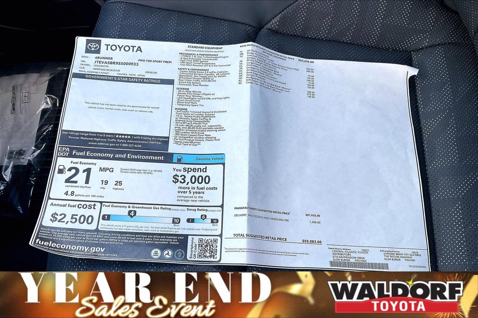 New 2025 Toyota 4Runner TRD Sport Premium image 18