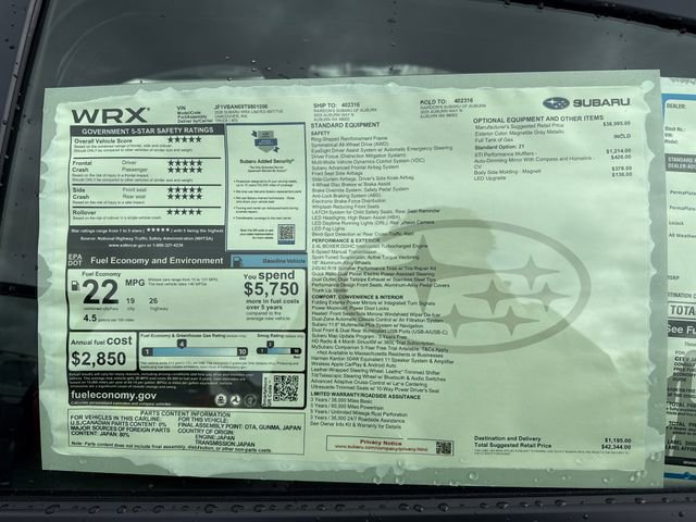 New 2026 Subaru WRX Limited image 34