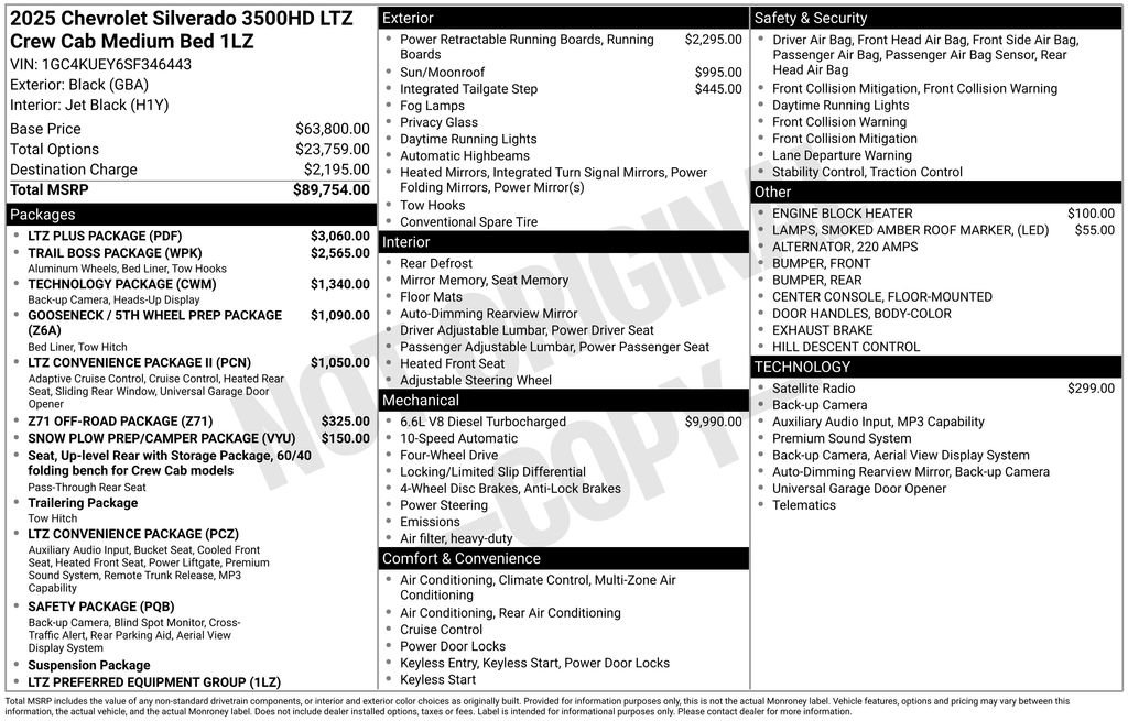 Used 2025 Chevrolet Silverado 3500 LTZ w/ LTZ Plus Package AWD/4WD image 3