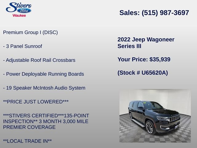 Used 2022 Jeep Wagoneer Series III w/ Premium Group I AWD/4WD image 22