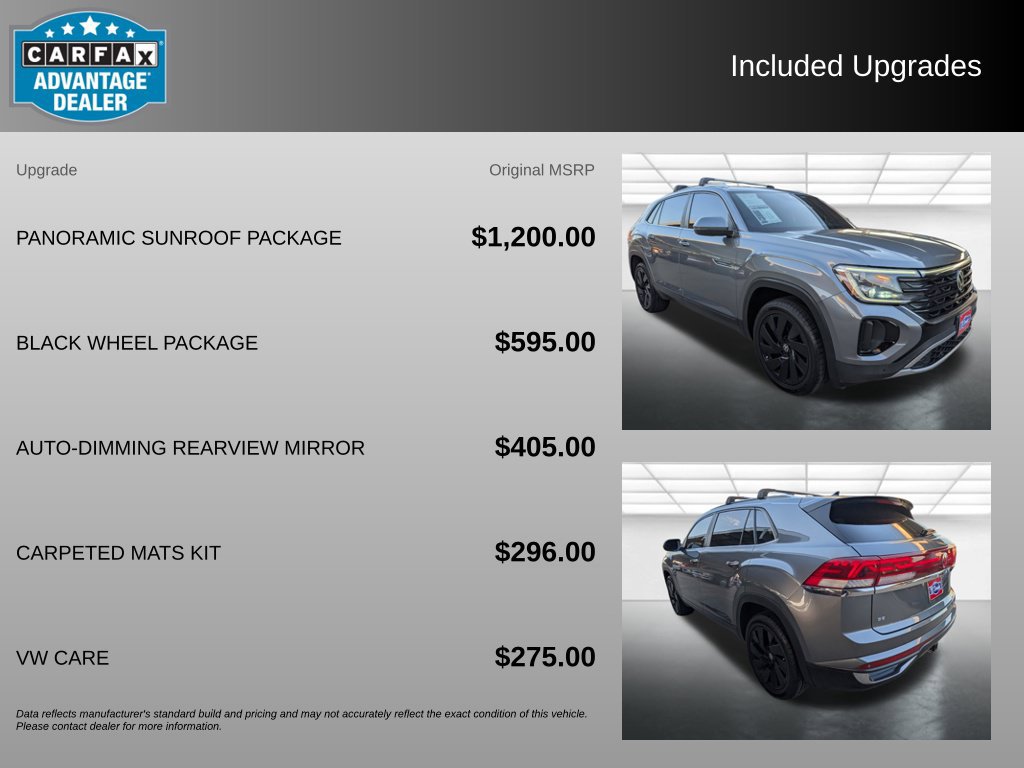 Used 2024 Volkswagen Atlas Cross Sport SE w/ Panoramic Sunroof Package FWD image 3