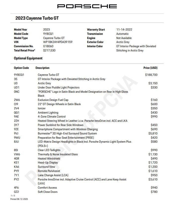 Certified 2023 Porsche Cayenne Turbo GT image 6