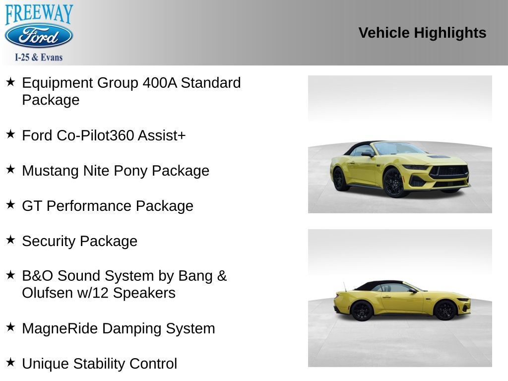 Certified 2025 Ford Mustang GT Premium w/ GT Performance Package RWD image 3