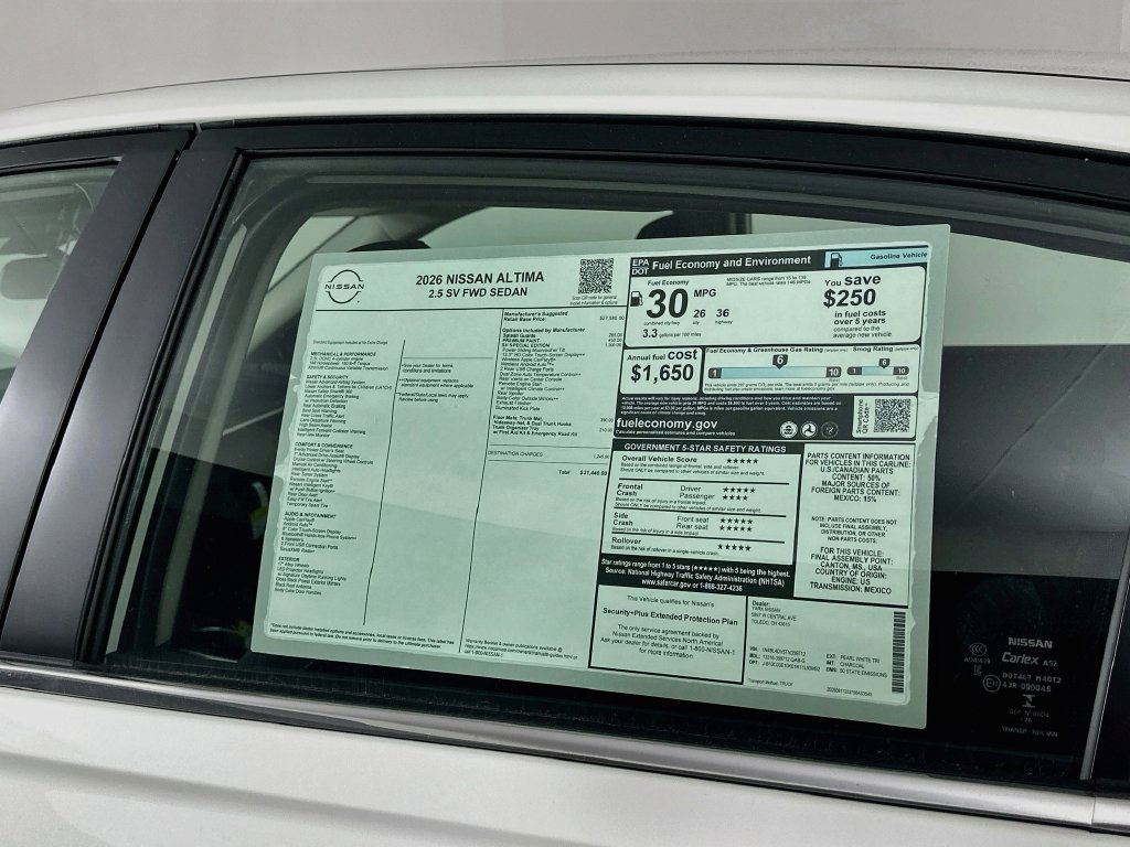 New 2026 Nissan Altima 2.5 SV w/ SV Special Edition Package FWD image 13