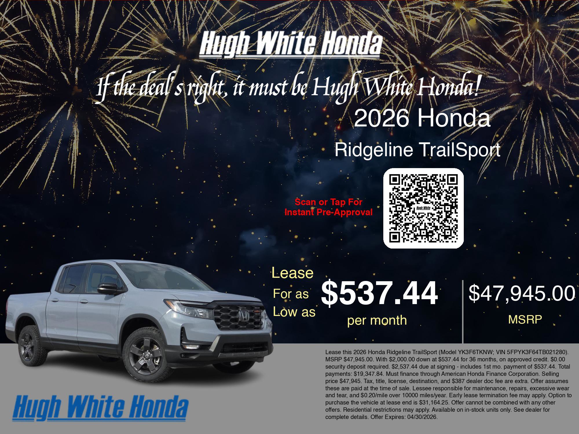 New 2026 Honda Ridgeline TrailSport image 3
