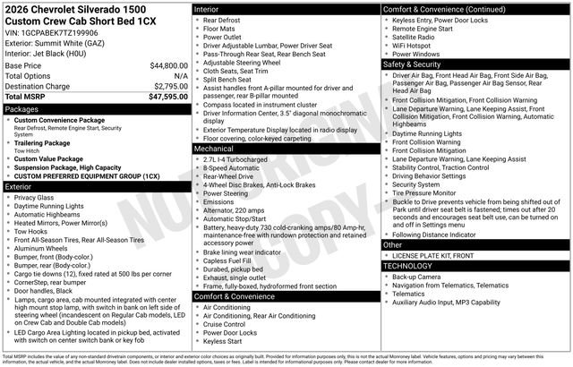 Certified 2026 Chevrolet Silverado 1500 Custom RWD image 34