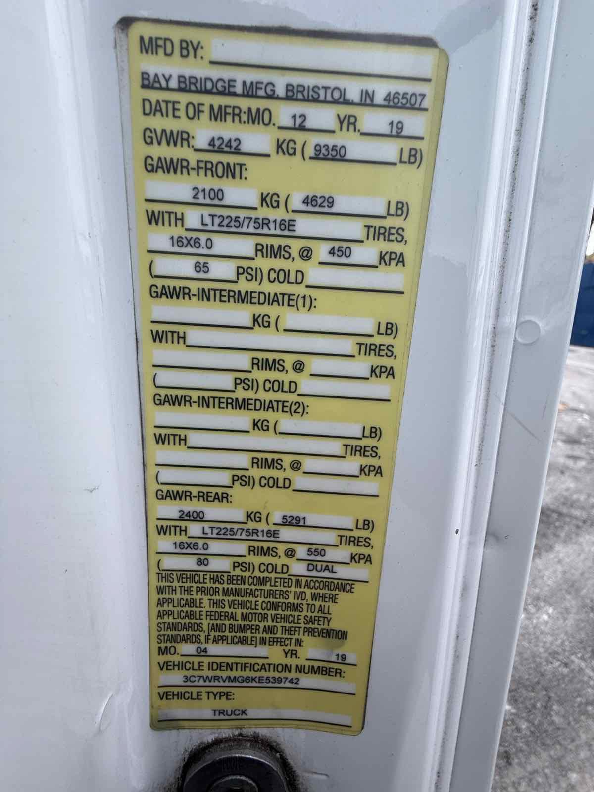 Used 2019 RAM ProMaster 3500 FWD image 19