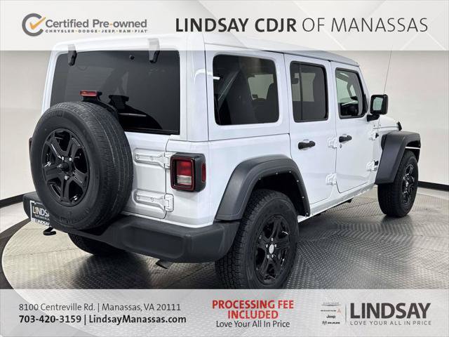 Certified 2021 Jeep Wrangler Unlimited Sport w/ Sun And Sound Package AWD/4WD image 8