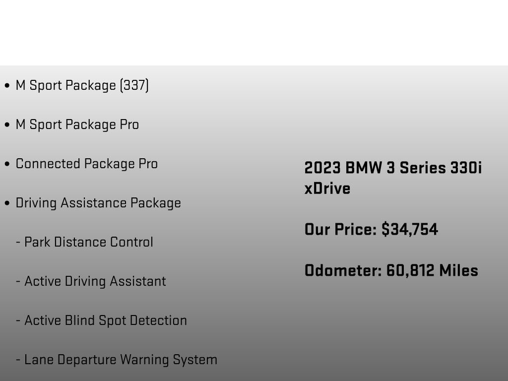 Used 2023 BMW 330i xDrive Sedan w/ M Sport Package AWD/4WD image 6