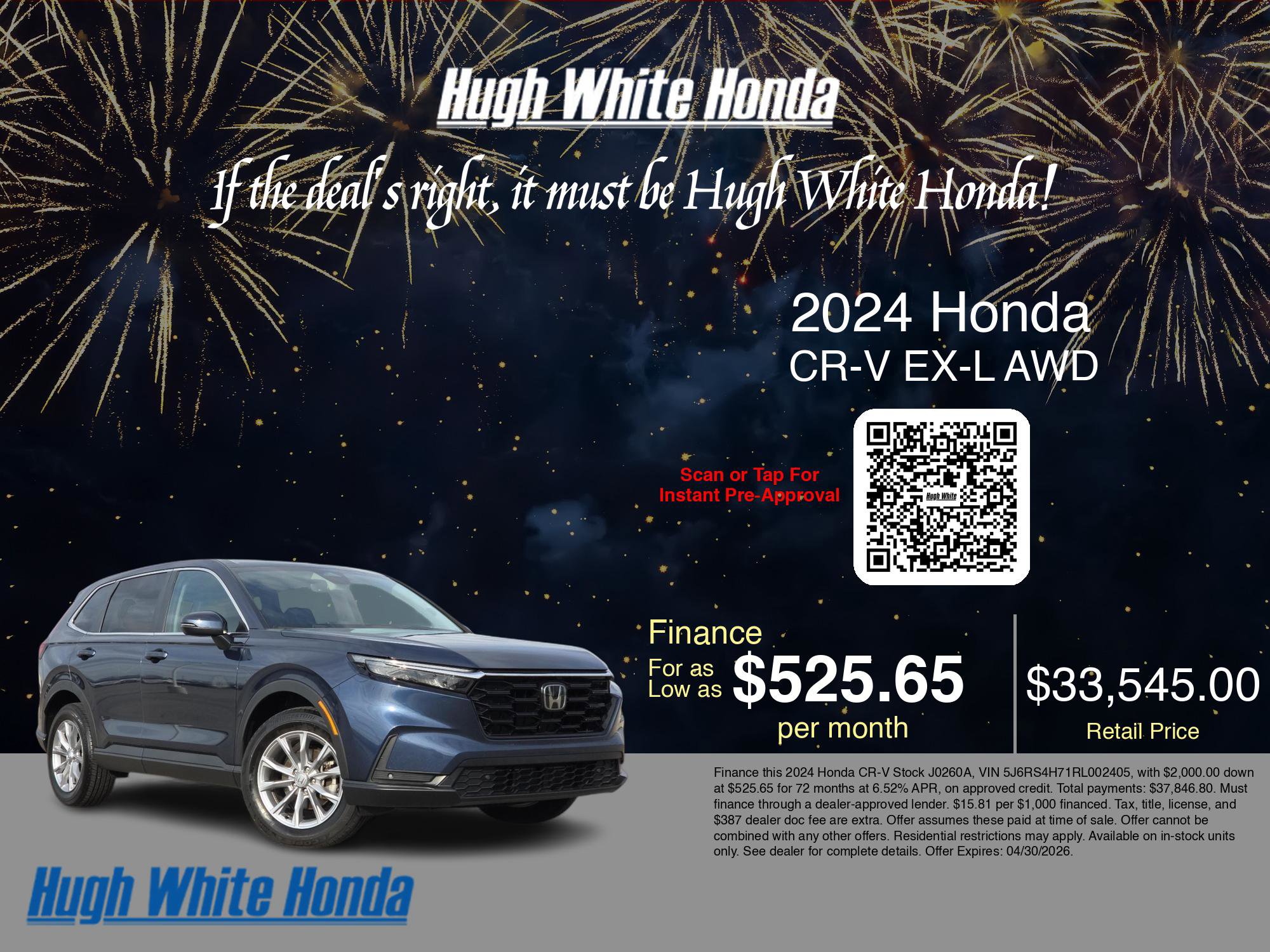 Used 2024 Honda CR-V EX-L image 3