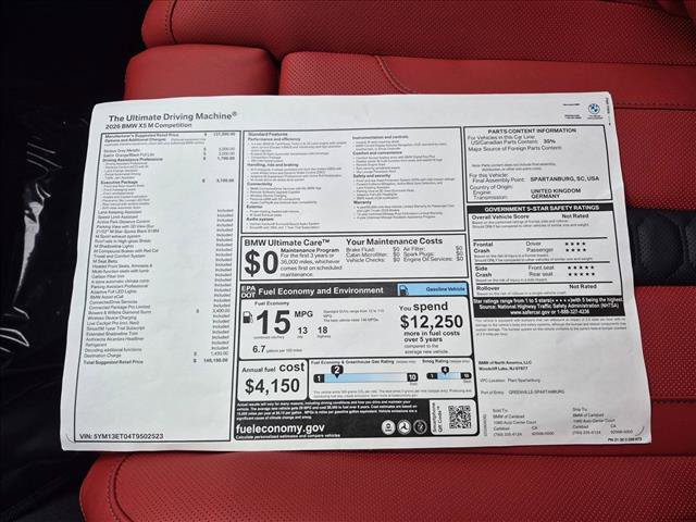 New 2026 BMW X5 M Competition w/ Executive Package AWD/4WD image 17