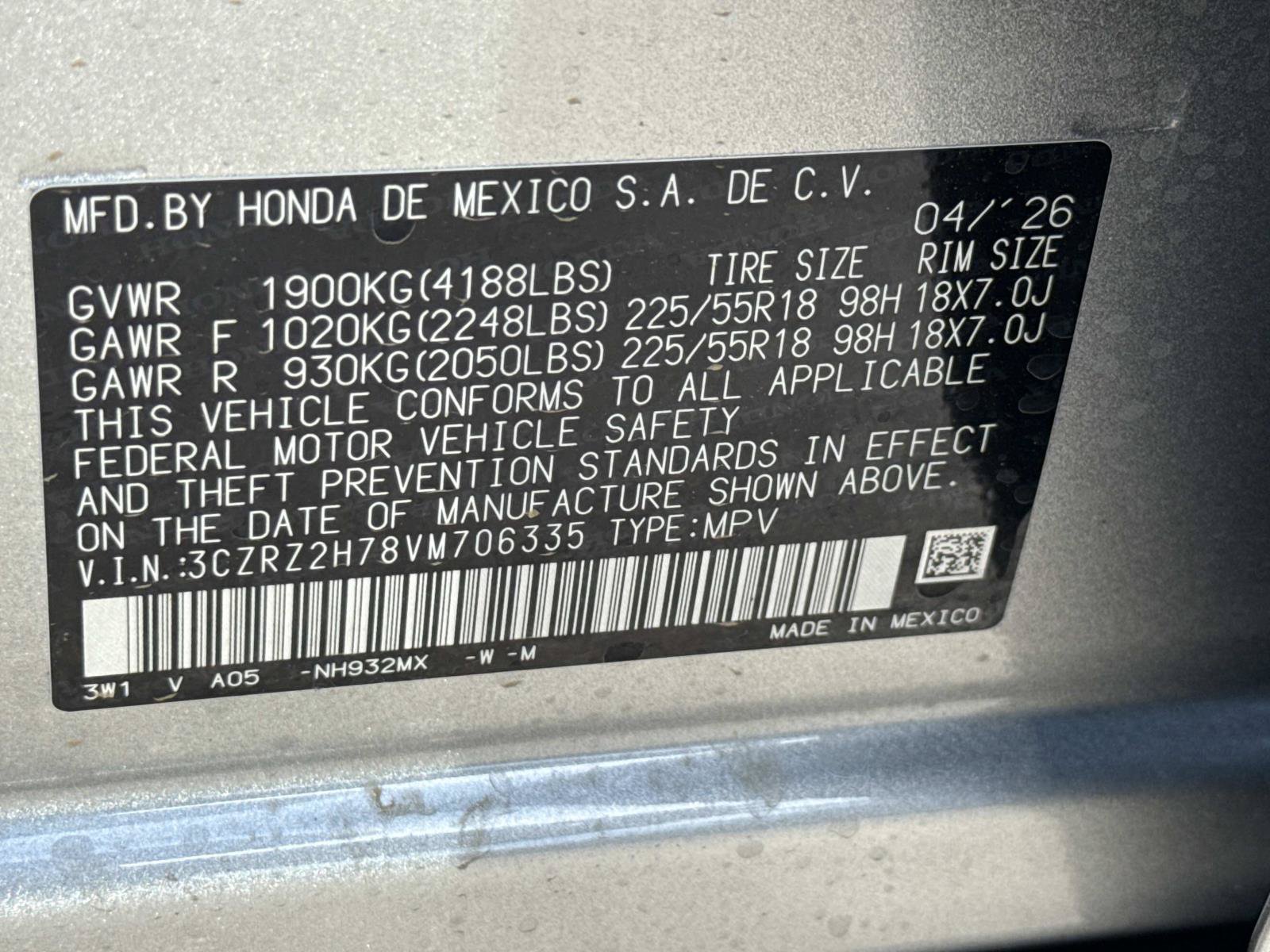 New 2027 Honda HR-V EX-L image 25