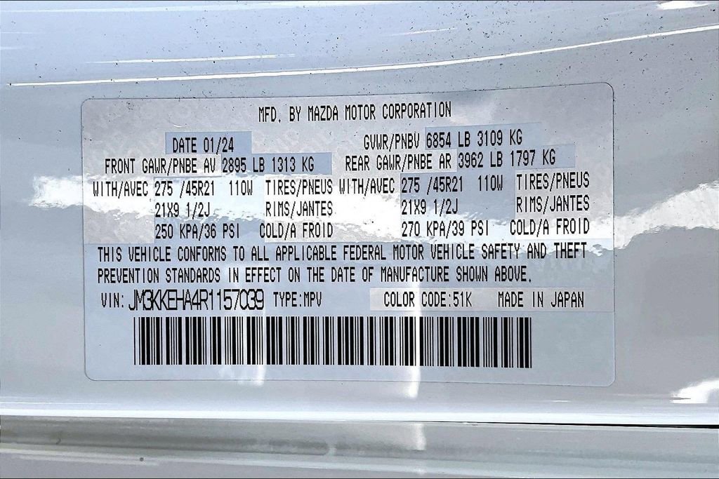 Certified 2024 MAZDA CX-90 Plug-In Hybrid w/ Premium Plus AWD/4WD image 17