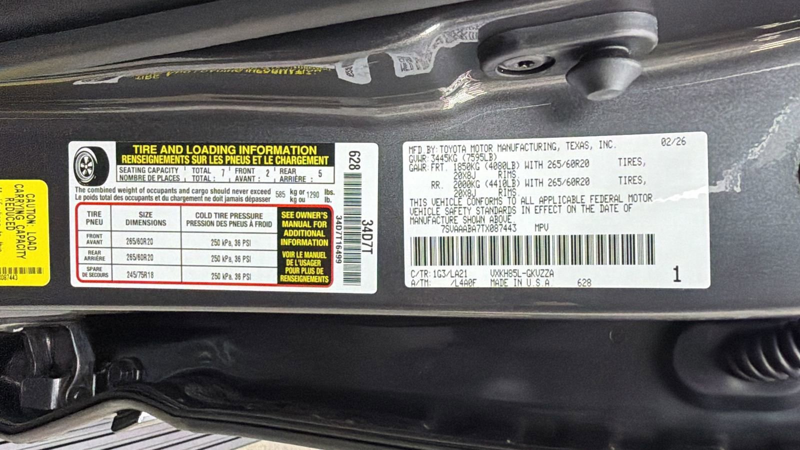 Used 2026 Toyota Sequoia Platinum w/ Tow Technology Package AWD/4WD image 45