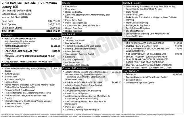 Certified 2023 Cadillac Escalade ESV Premium Luxury w/ Performance Package AWD/4WD image 32