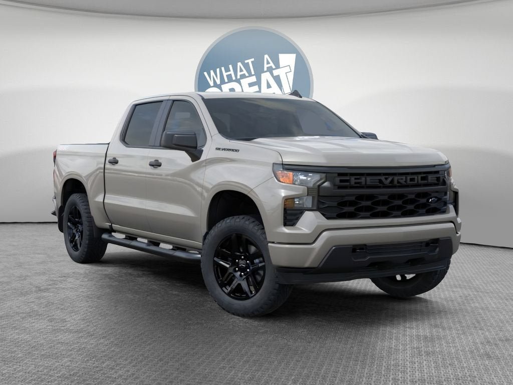 New 2026 Chevrolet Silverado 1500 Custom w/ Turbomax Blackout Package AWD/4WD image 1
