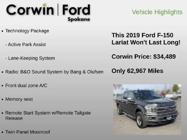 Used 2019 Ford F150 Lariat w/ Equipment Group 502A Luxury AWD/4WD image 24