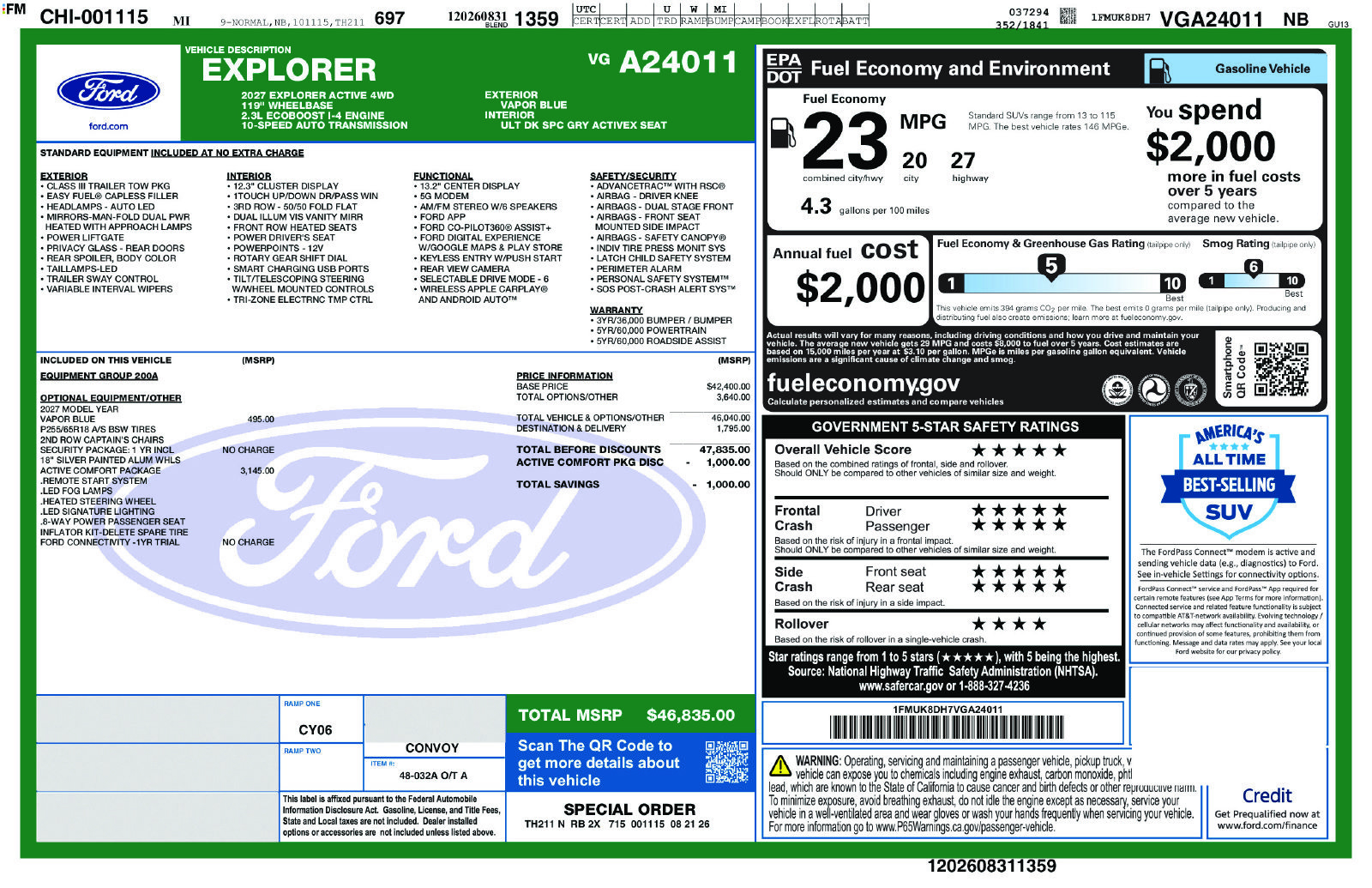 New 2027 Ford Explorer Active w/ Active Comfort Package AWD/4WD image 5