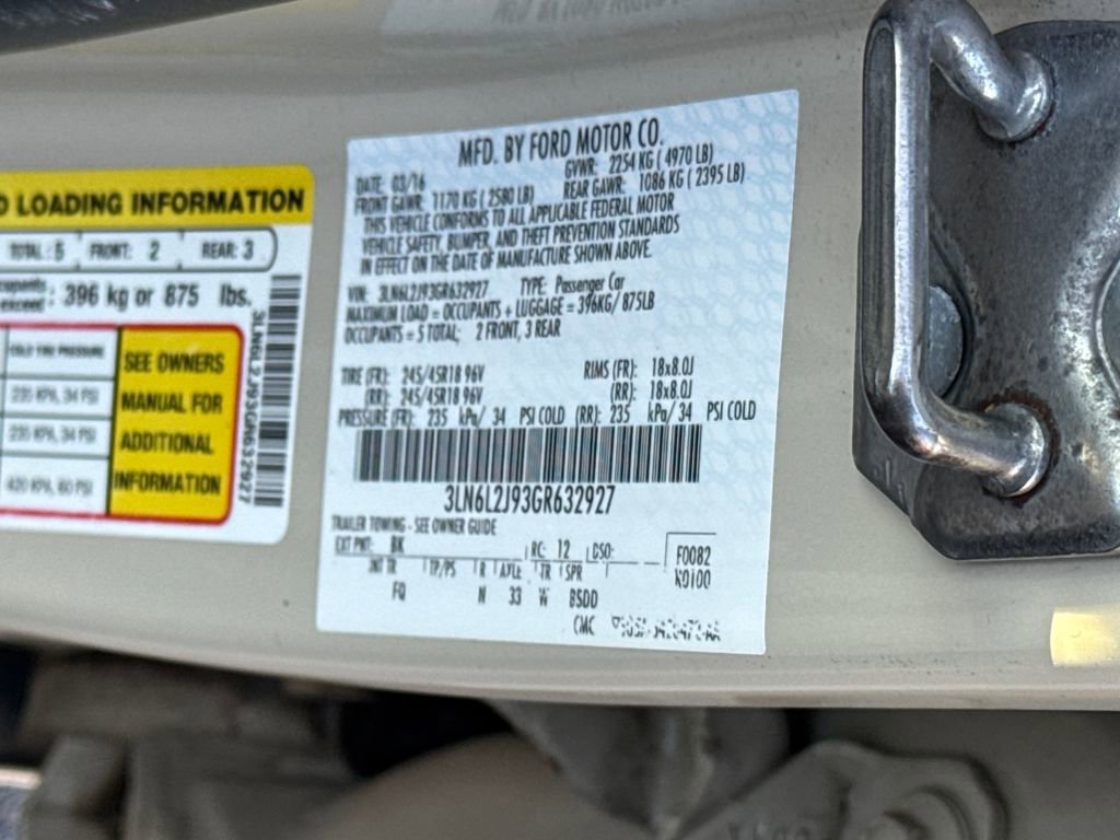 Used 2016 Lincoln MKZ AWD w/ Equipment Group 200A Select image 46