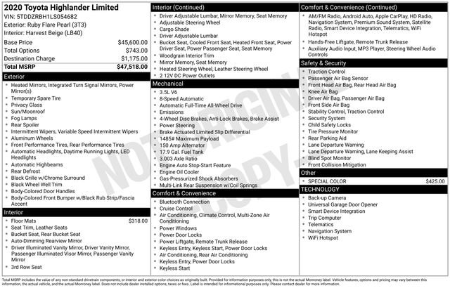 Used 2020 Toyota Highlander Limited image 9