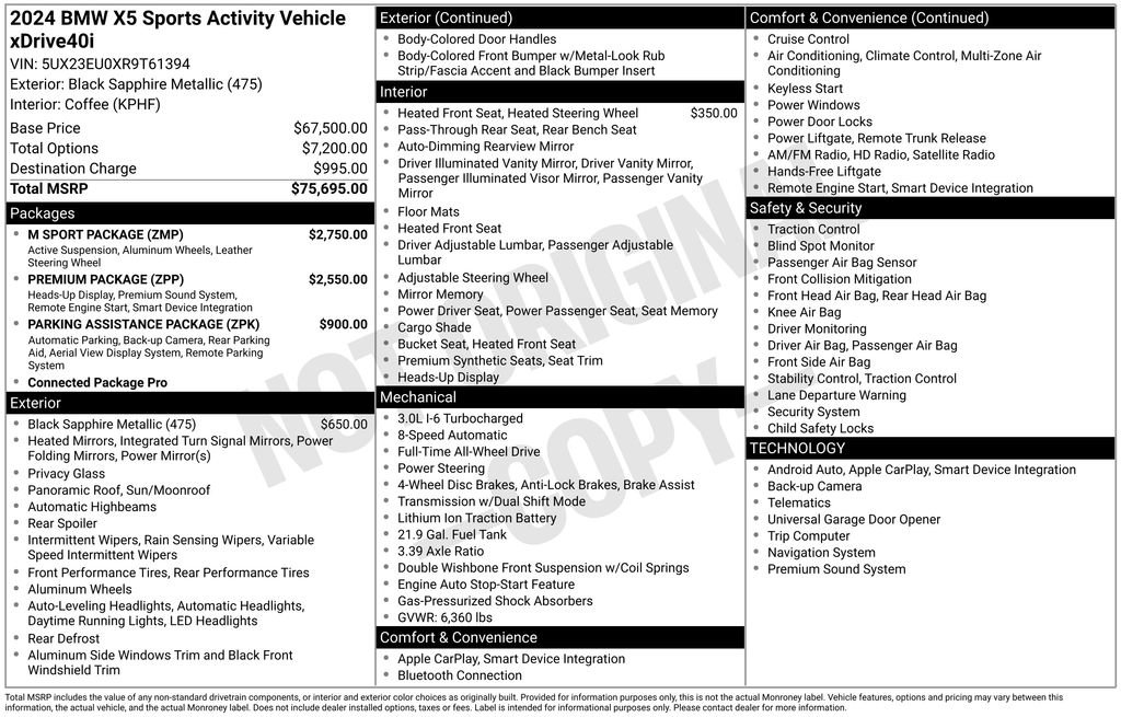 Used 2024 BMW X5 xDrive40i w/ M Sport Package image 5