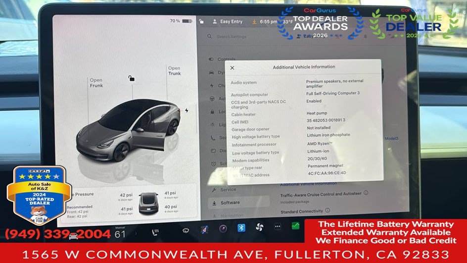 Used 2018 Tesla Model 3 Long Range RWD image 3
