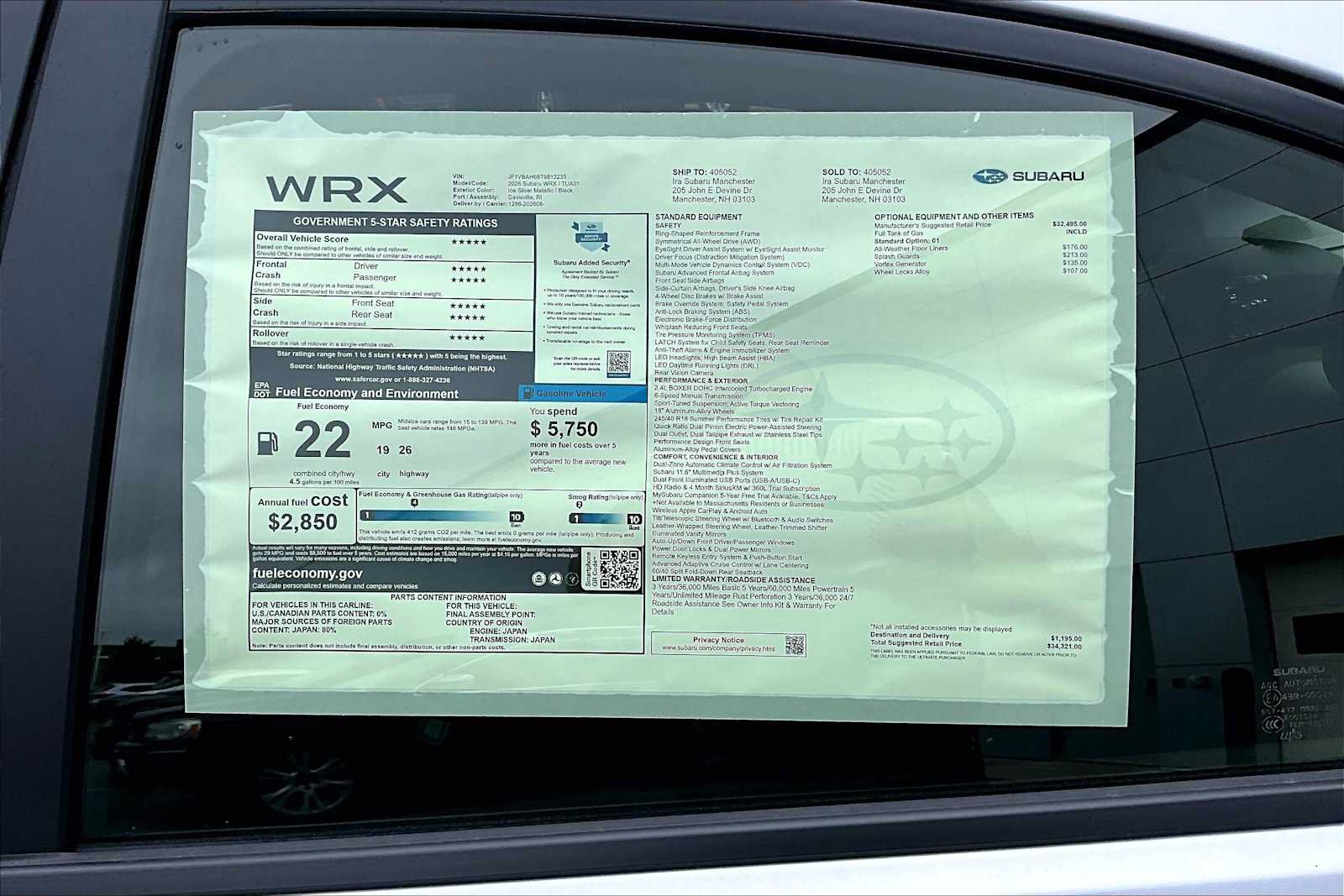 New 2026 Subaru WRX AWD/4WD image 19