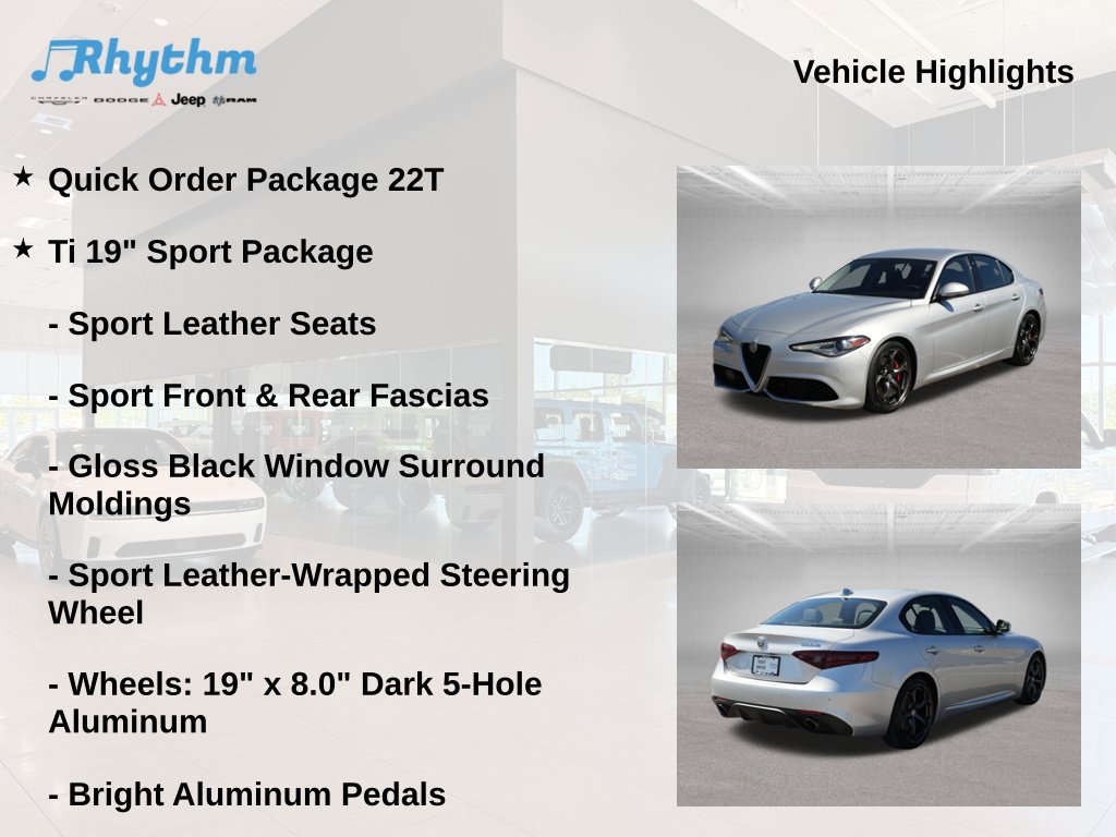 Used 2017 Alfa Romeo Giulia Ti w/ TI 19" Sport Package RWD image 5