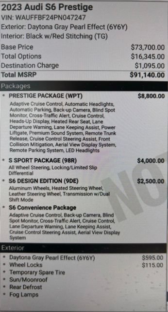 Used 2023 Audi S6 Prestige w/ Prestige Package AWD/4WD image 11