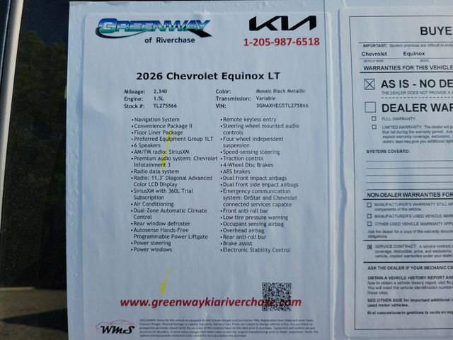 Used 2026 Chevrolet Equinox LT w/ Convenience Package II FWD image 40